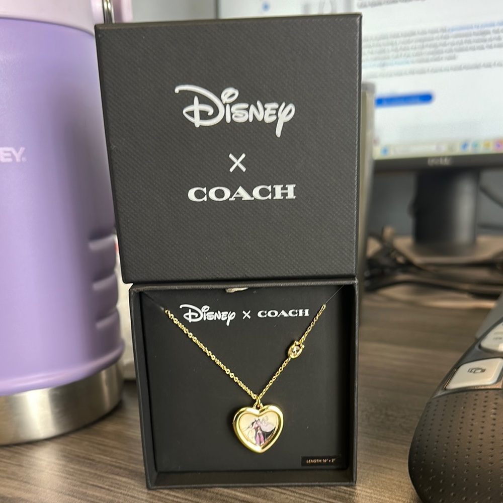 COACH DISNEY X COACH VILLAINS HEART NECKLACE - Picture 6 of 6